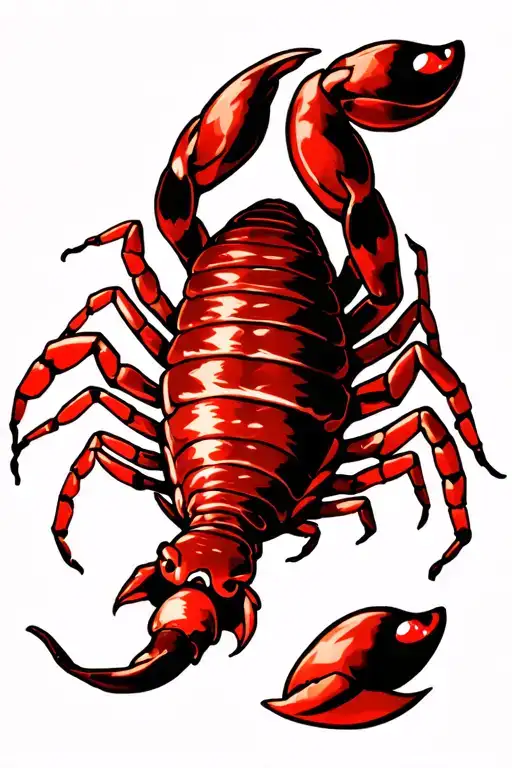 Scorpion Black And Red Eyes