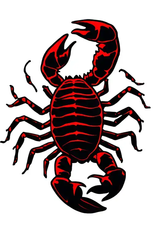 Traditional Scorpion Black And Red