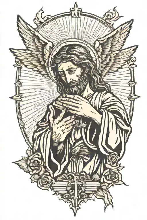 Faith And Jesus Praying Hands