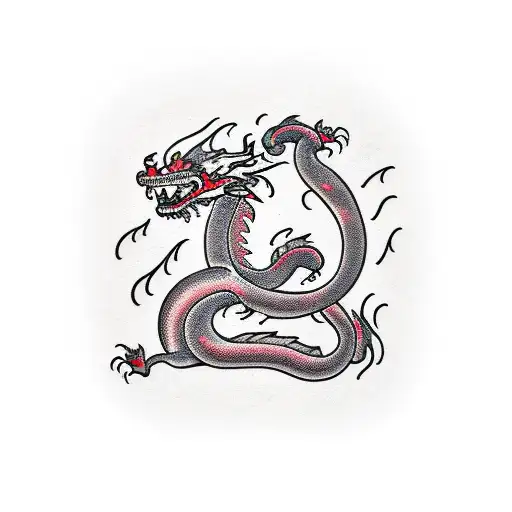 Curvy Asphalt Road With A Dragon