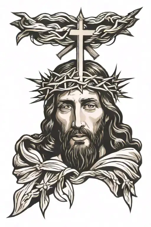 Jesus With Crown Of Thorns