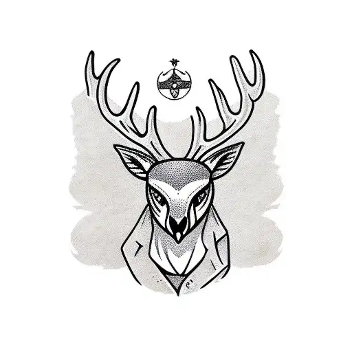 Deer Head And Owl