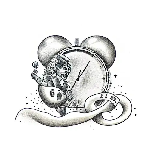 Hour Glass With Sand Turning Into Money And Coins