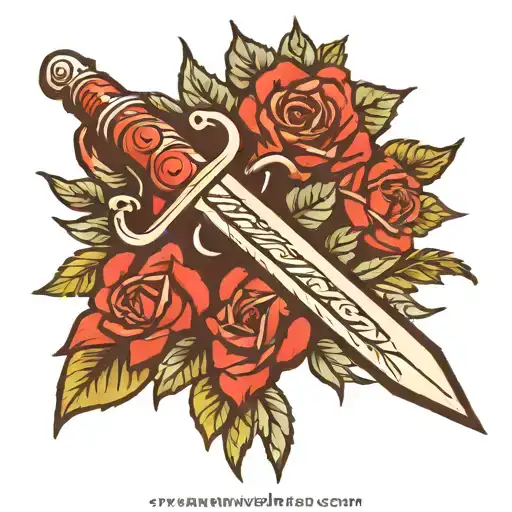 Dagger Pointing Down