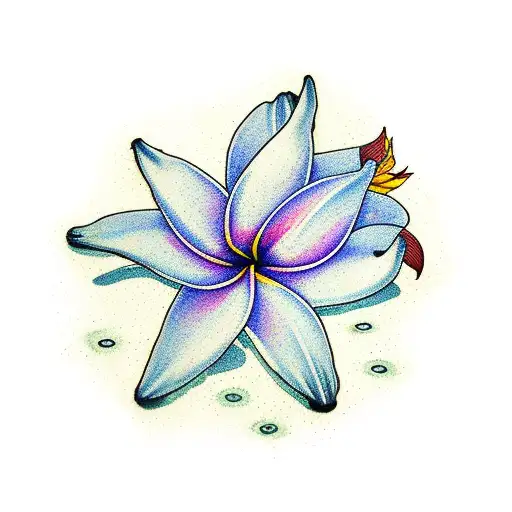 Water Lillies Plumeria And A Sunflower Floating On Water With Two Dragonflies