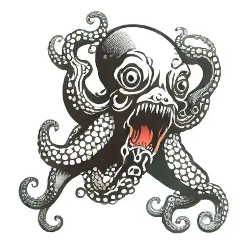 Octopus With Mouth Open