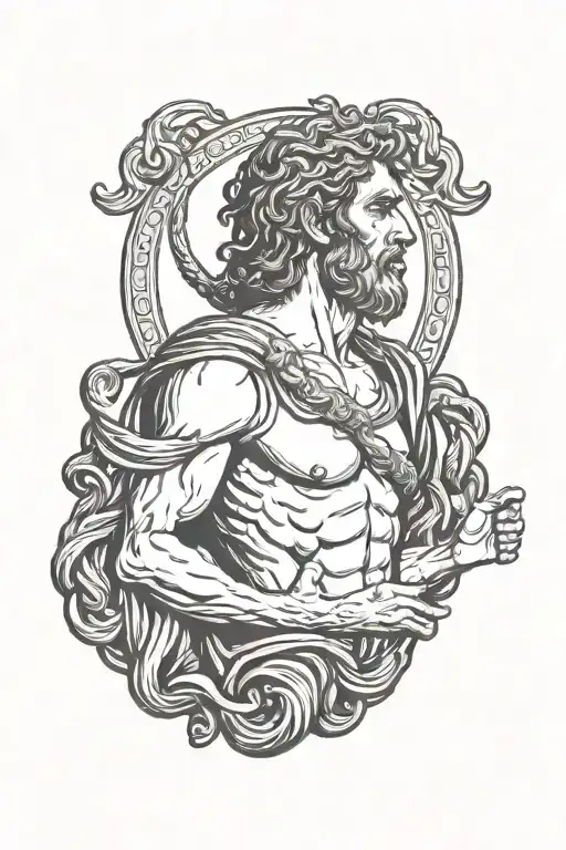 Odysseus Holding Medusa Head