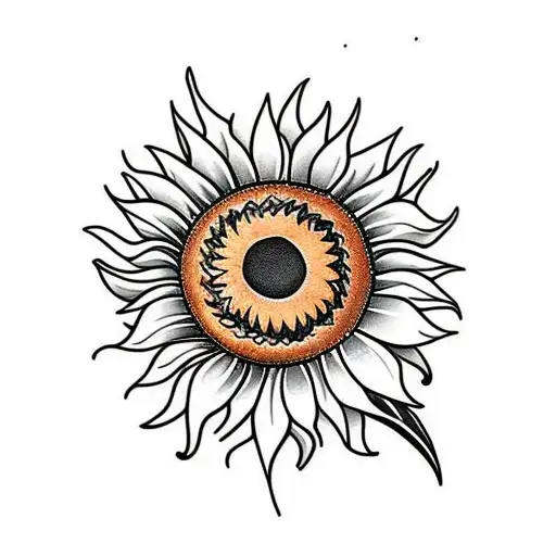 Knife Behind Sunflower