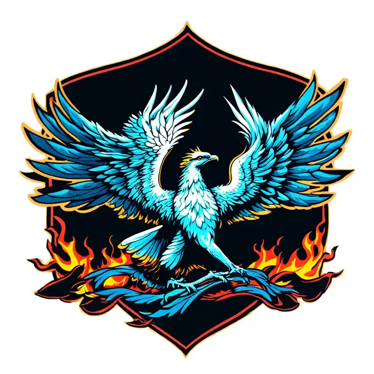 Phoenix Rising From Flames