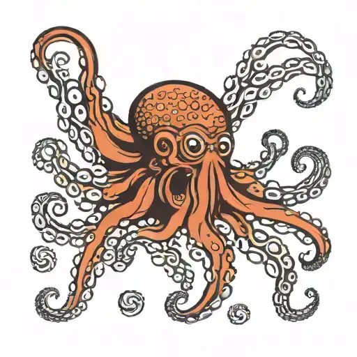 Octopus With An Open Mouth