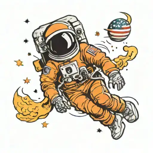 Astronaut In Scary Space