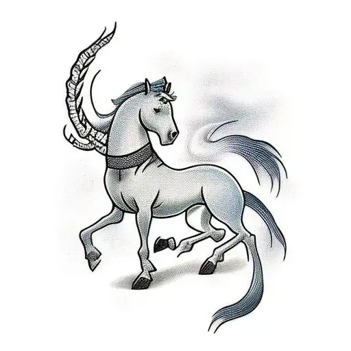 Spirit Horse With A Ruby And Crab