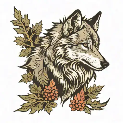 Wolf In The Cold Forest