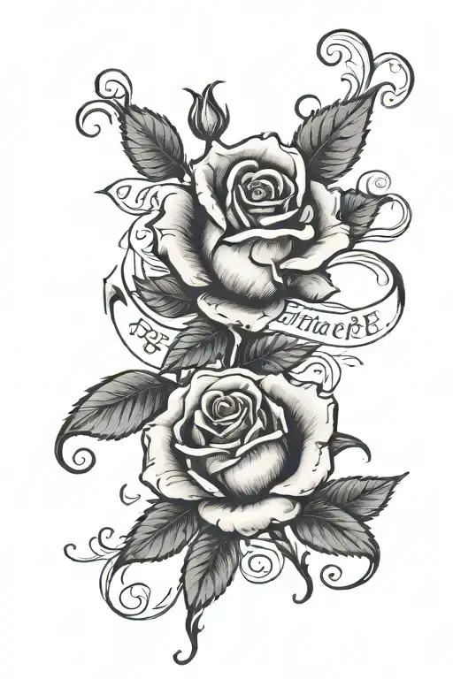 Rose With Inscription