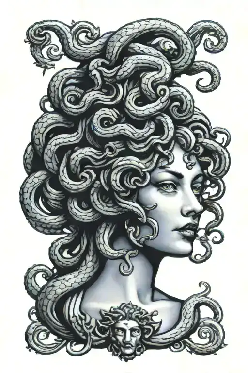 Medusa Holding The Head