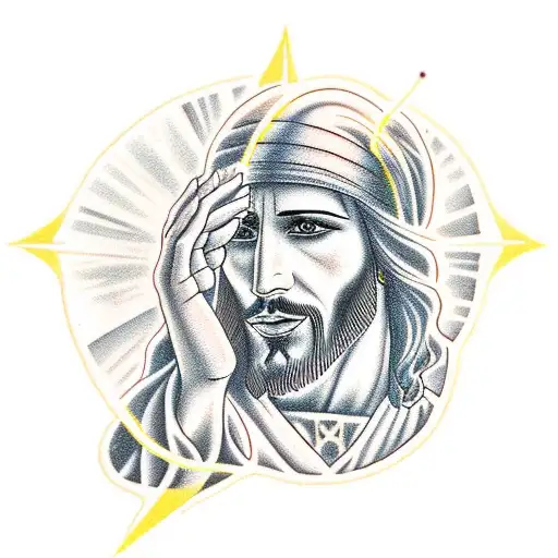 Portrait Of Jesus Praying