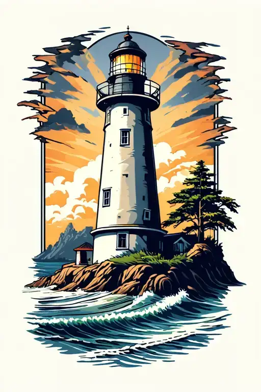 Lighthouse On The Beach