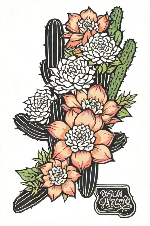 Arizona With Cactus Growing