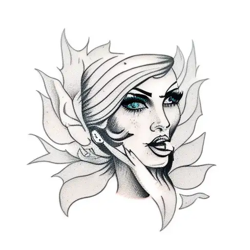 Vinyl Player Female Face