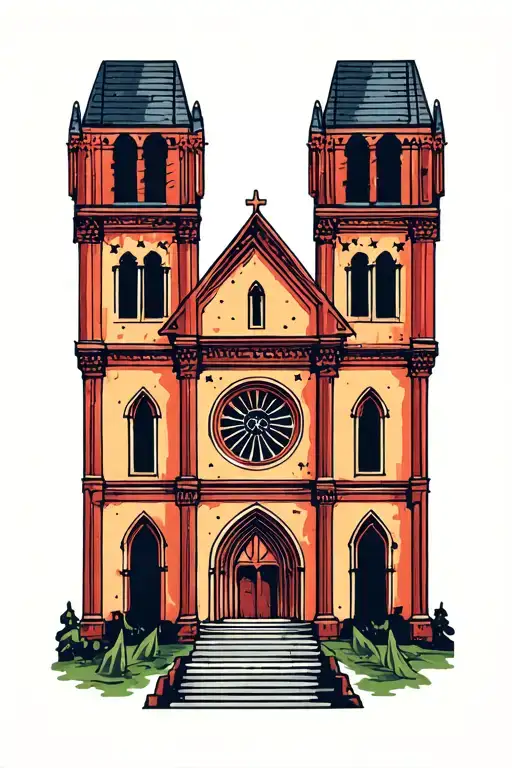 Simple Cathedral With Towers