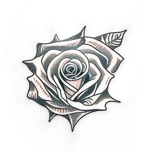 Skeleton Hand Holding A Rose With Stem