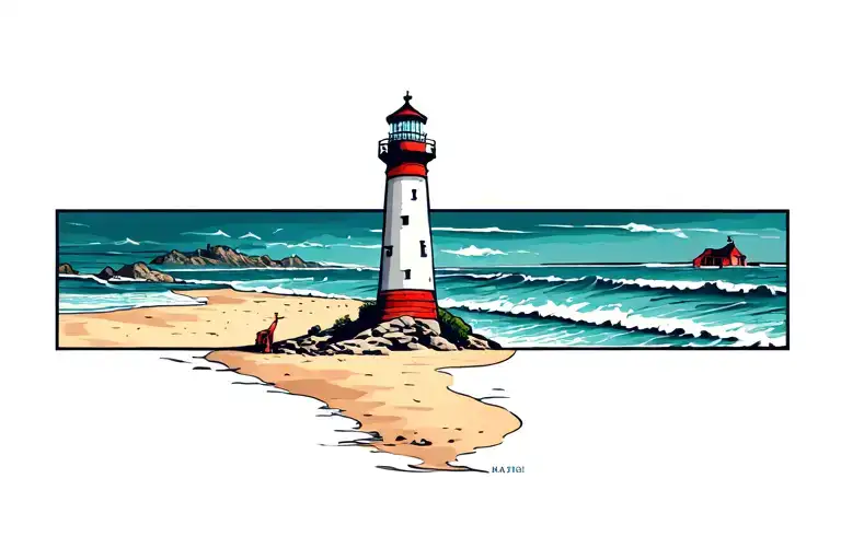 Lighthouse On The Beach