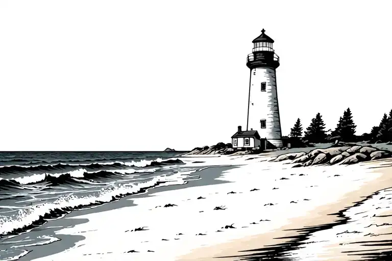 Lighthouse On The Beach