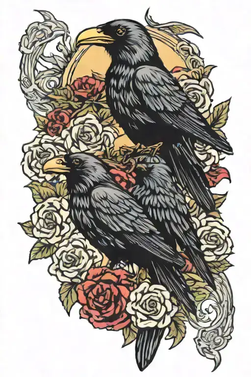 Crow And Death Surrounded