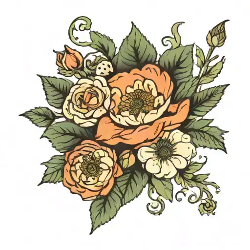 Rose Poppy Daisy Morning Glory Chrysanthemum