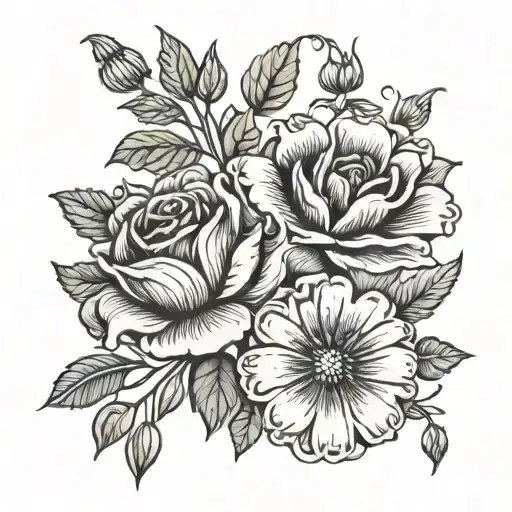 Rose Poppy Daisy Morning Glory Chrysanthemum Robin