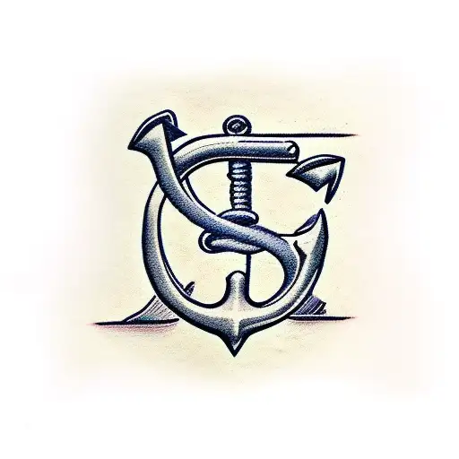 Letter C With An Anchor