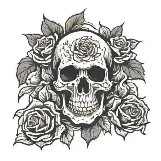 Skull And Roses