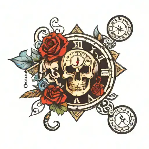 Skull With Clock