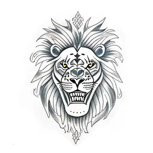 Sleeve Lion With Dead Serpent