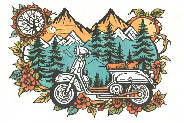 Mountain Trees Scooter