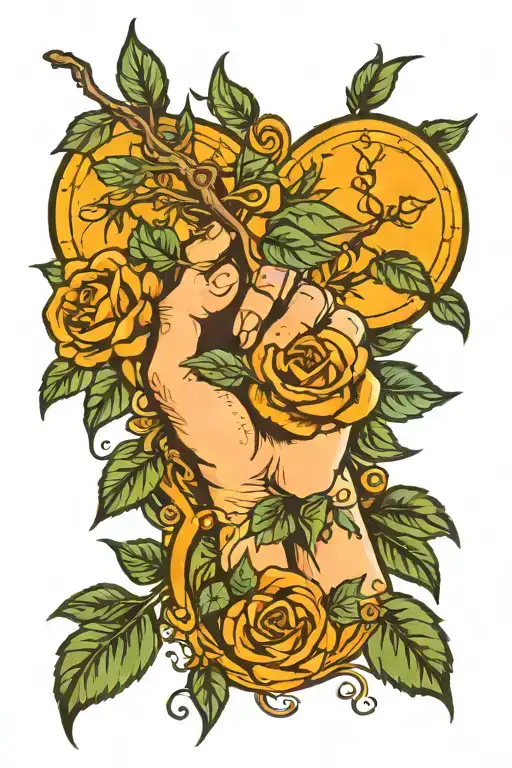 One Hand Holding Plant Branch