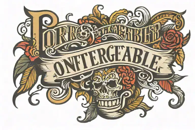 The Word Unforgettable With A Dope Font