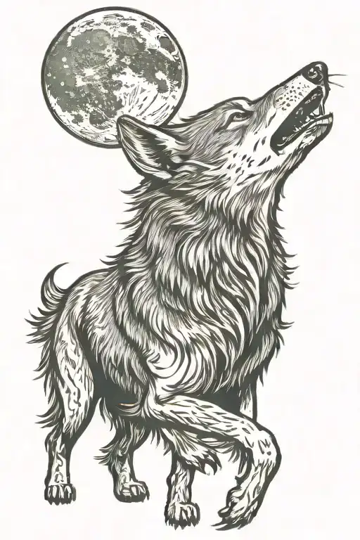 Jacked Wolf Howling At The Moon
