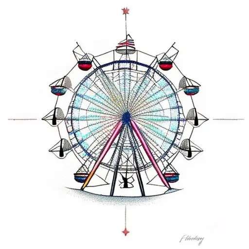 Half Ferris Wheel With The Inscription Freedom Below