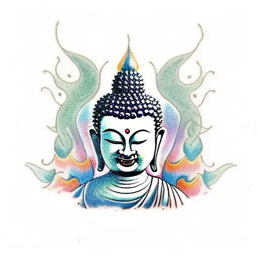 Buddha Near Koi Pond