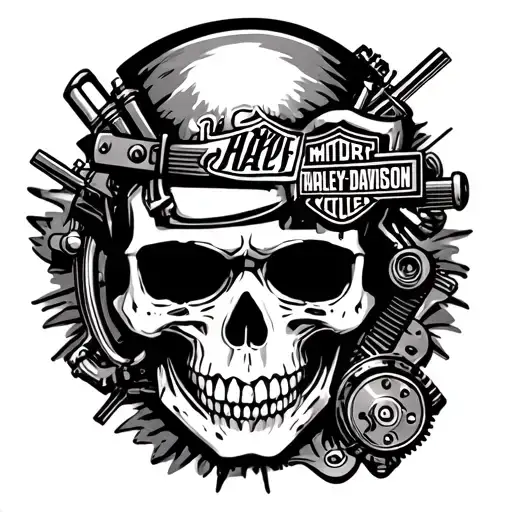 Harley Davidson Skull Mechanic