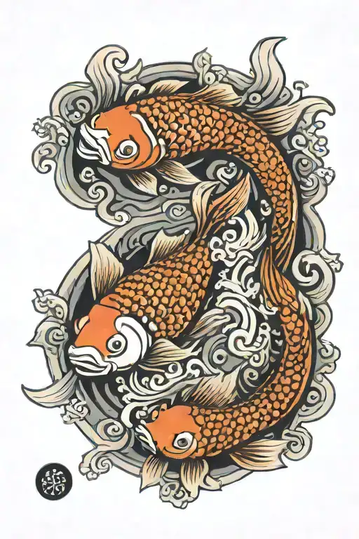 Yin And Yang Koi Fish