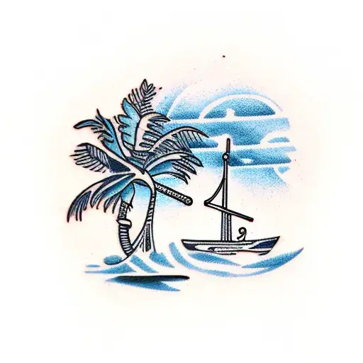 Palm Trees And Anchor