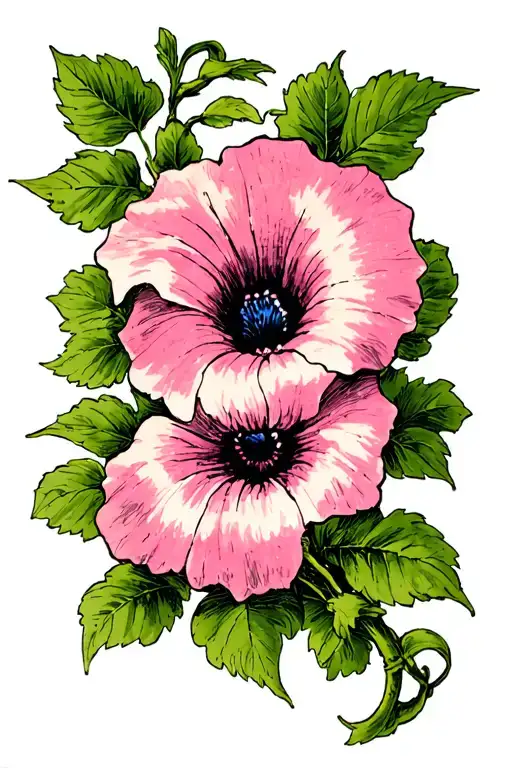 Morning Glory And Aster Vine