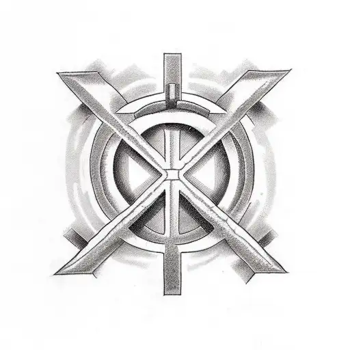 Christian Cross With Banner Of Words Rak Chazak Amats