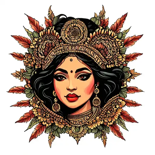 Black Woman Goddess Surrounded