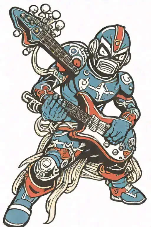 Rockman With Electric Guitar