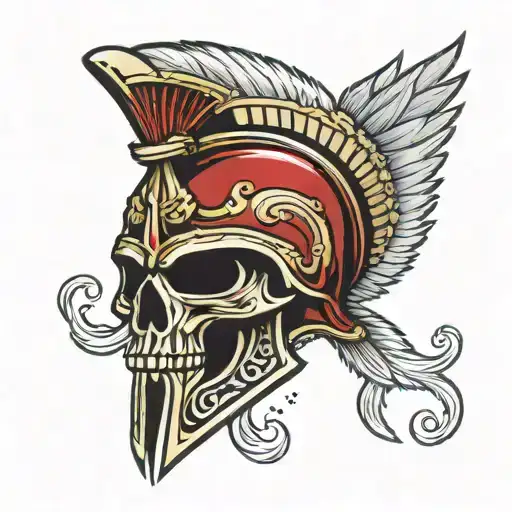 Spartan Skull With Helmet
