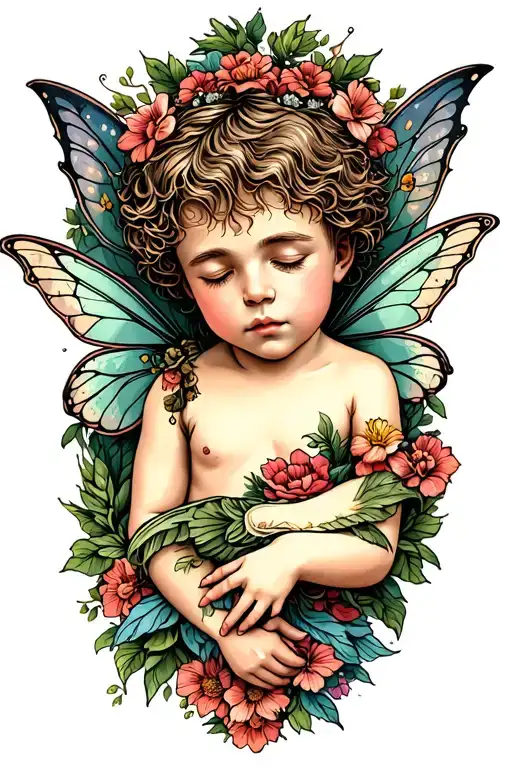 Boy Fairy Sleeping