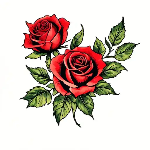 Red Rose Surrounded